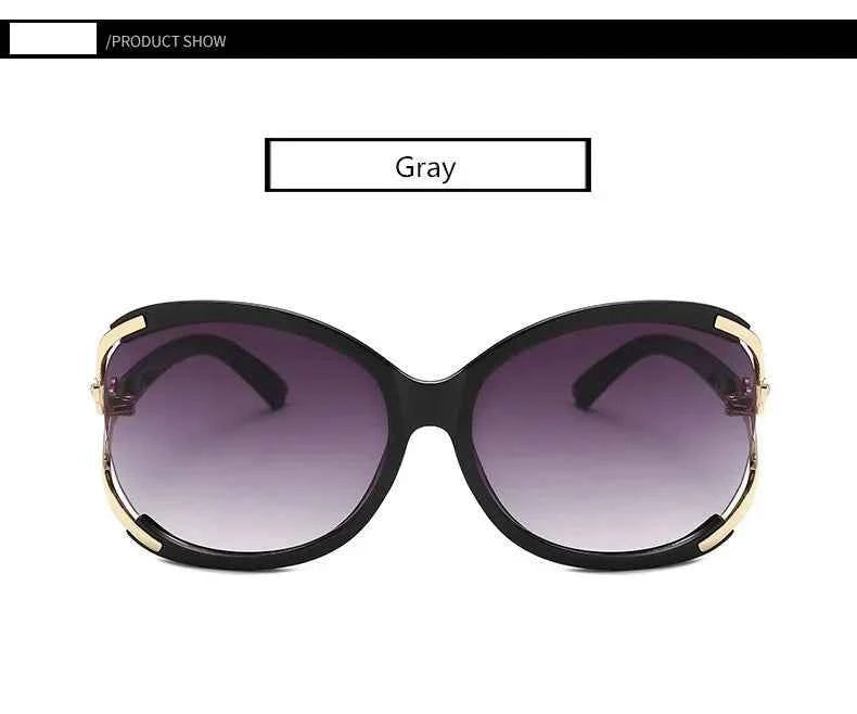 Women Sunglasses Trendy Celebrity-style Round Large-frame Stylish Sun Glasses with Camellia Hollow-out Accent Decorations