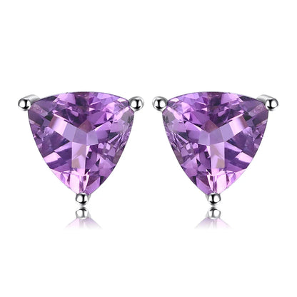 JewelryPalace Rose Gold Yellow Gold Plated Oval Natural Amethyst Citrine Garnet Topaz Peridot 925 Sterling Silver Earrings Woman