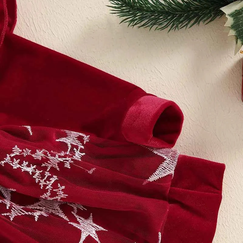 Toddler Girls Winter Outfit Cute Reindeer Print Long Sleeve Dress with Matching Headband and Leggings Set for Christmas