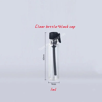Glass Dropper Bottle Transparent Mini 1ml 2ml Stick Essential Oil with Inner Stopper Sample Trial Use Perfume Sub Bottles Empty - AMULET RING STORE