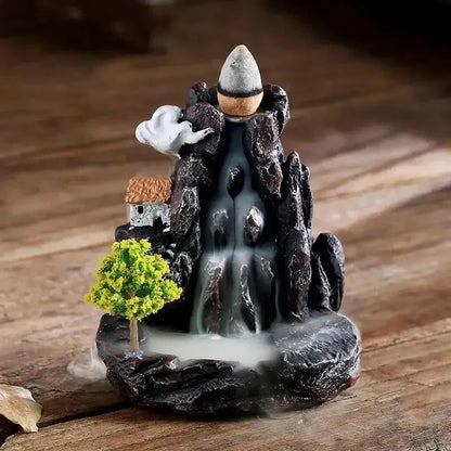 Waterfall Incense Burner Backflow Aromatherapy Home Decor Ornament with Incense Cones - Home Decorative Accessories - AMULET RING STORE