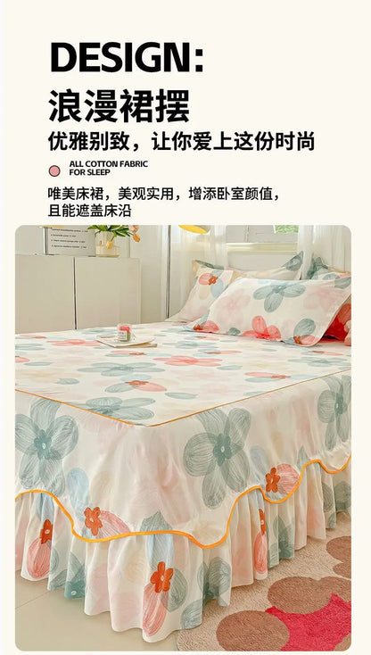 Sheet Set Household with Pillowcase Fashion Modern Water-proof Universal Skin-friendly Single Double Home Textile Bedding Luxury