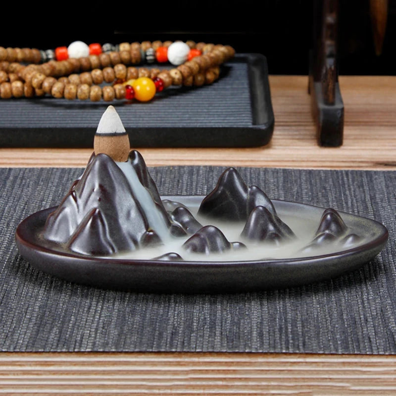 Backflow Incense Burner Ceramic Incense Burner Incense Burner Incense Utensils Tea Ceremony Zen Home Creative Small Ornaments - AMULET RING STORE