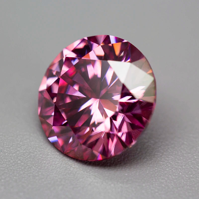 Pink Moissanite Stones with GRA Certificate Round/Pear/Oval/Emerald/Heart/Cushion/Princess/Asscher/Radiant Cut