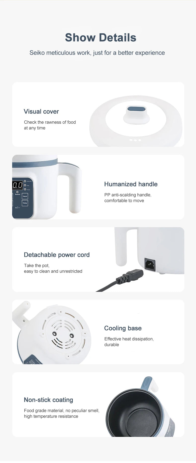 Electric Rice Cooker Multicooker Multifunction Pot Mini Hotpot Pan Soup Home Appliances for The Kitchen Pots Offers 1-2 People - AMULET RING STORE