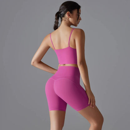 Women Yoga Set Yoga BraTank Tops for Fitness Workout Sportswear Gym Clothing High Waist Shorts Sportswear Leggings Suits