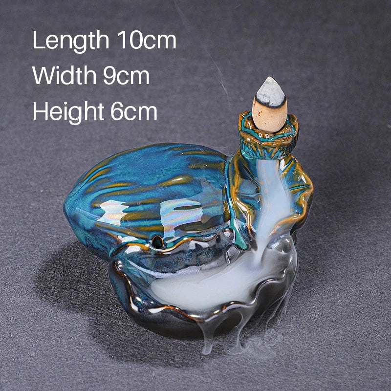 Backflow Incense Furnace, Aromatherapy Furnace, Hydroponic Cultivation of Green Plants, Home Religious Articles, Decor Line - AMULET RING STORE