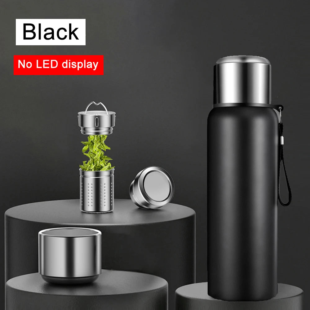 600-1500ml 316 Stainless Steel Thermos Bottle LED Temperature Display Thermal Mug Vacuum Flask Water Bottle For Outdoor Camping - AMULET RING STORE
