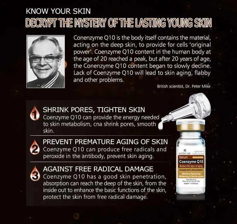 ARTISCARE Serum for Face 8pcs/Lot for Moisturizing Hyaluron Acid Vitamain C Six Peptide Q10 VC Facial Essence Skin Care