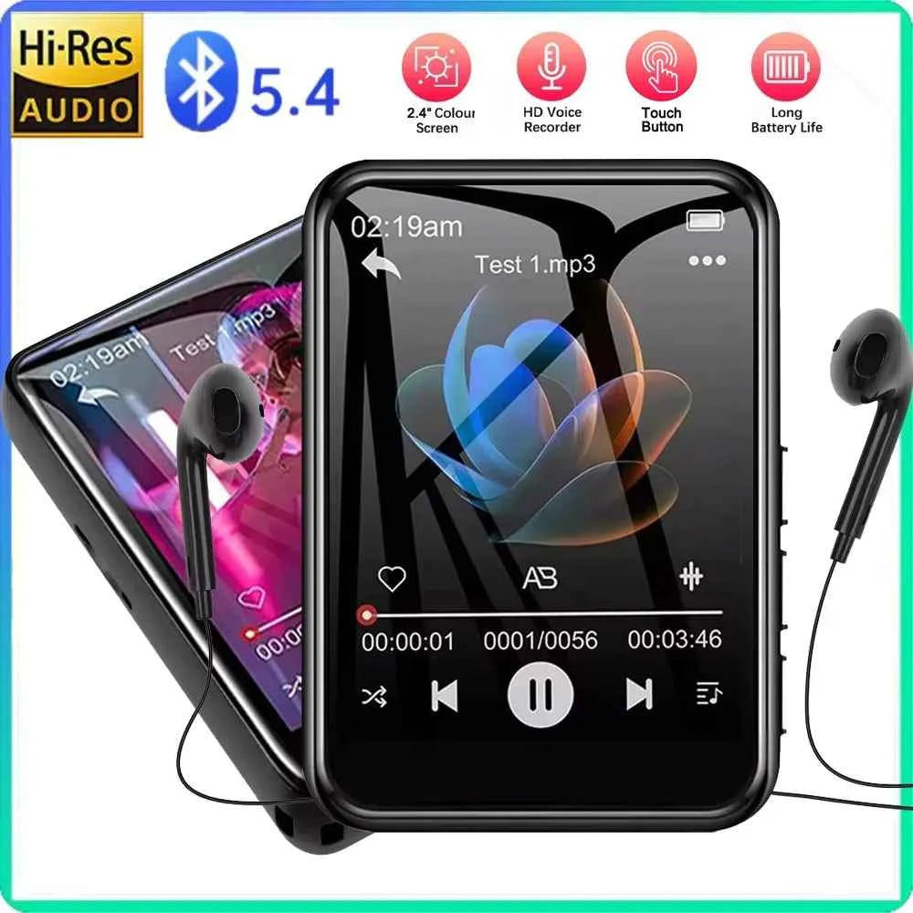 128GB HiFi MP3 Player with Bluetooth 5.4, Speaker & Touch Screen