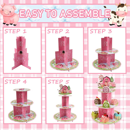 Cake Display Stand Jungle Mermaid Birthday Party Decorations Kids Dessert Holder Cake Tray Butterfly Baby Shower Cupcake Support - AMULET RING STORE