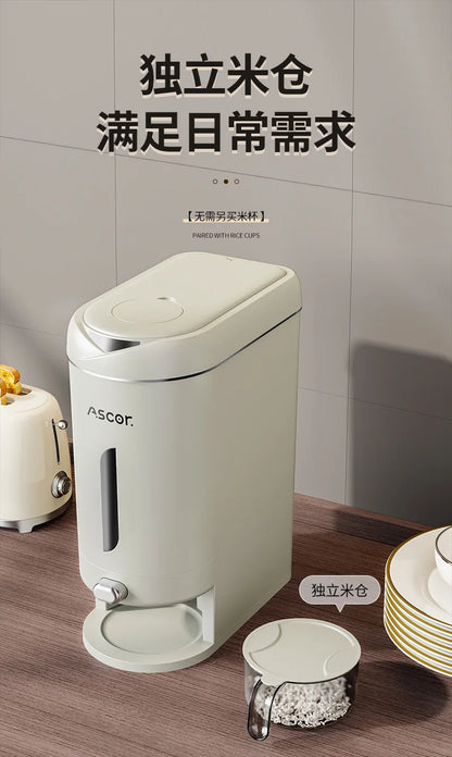 Mii Bucket Home 2025 New Model Sealed Rice Container Rice Box Anti-Pest and Anti-Damp Kitchen Storage Container High-End