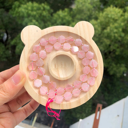 8.5x9.5mm Natural Hexagon Stone Beads Faceted Amazonite Quartz Jade Loose Spacer Beads for Jewelry Making DIY Bracelet Pendant - AMULET RING STORE