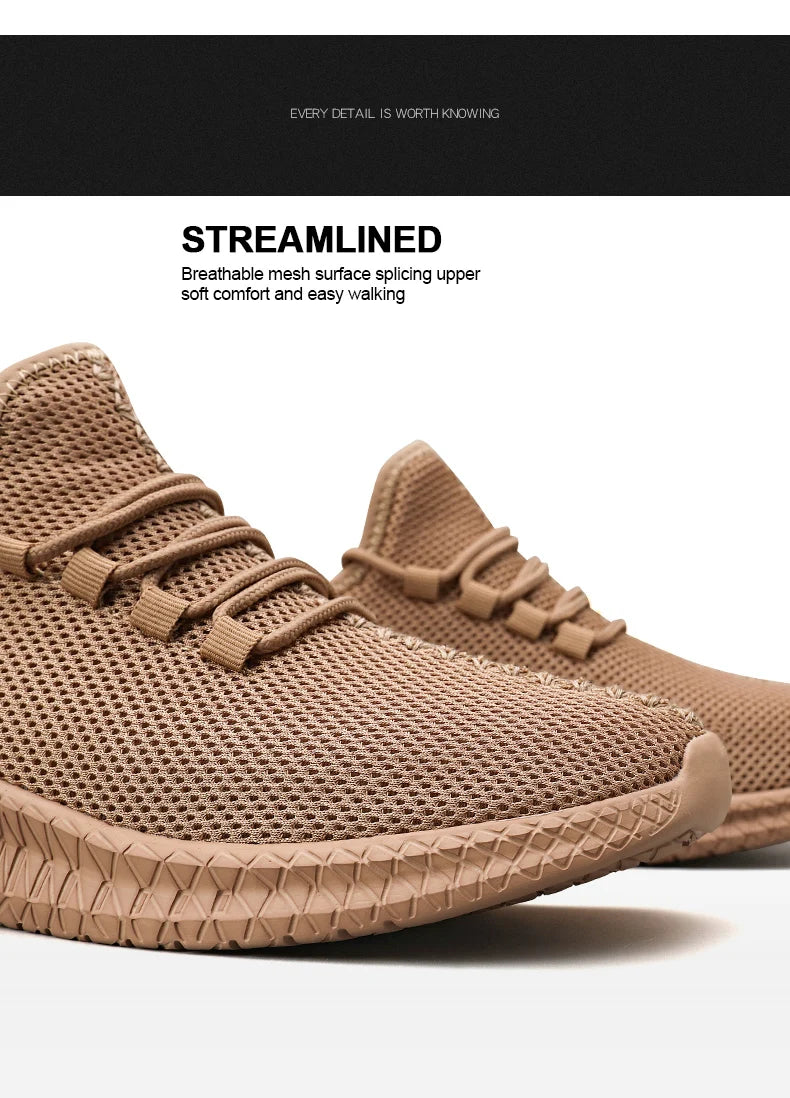 Men's Non-Slip Casual Sneakers Breathable Outdoor Jogging Training Hiking Sports Running Outdoor Women Weave Knit Lace Up Shoes - AMULET RING STORE