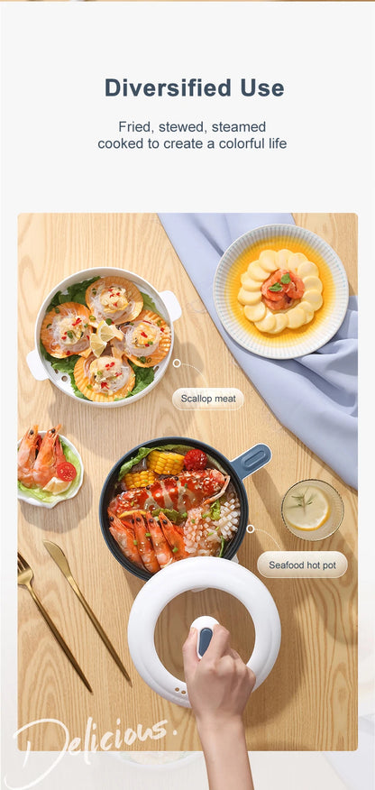 Electric Rice Cooker Multicooker Multifunction Pot Mini Hotpot Pan Soup Home Appliances for The Kitchen Pots Offers 1-2 People - AMULET RING STORE