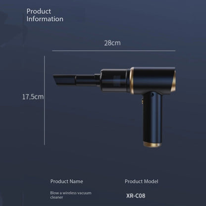 High power portable wireless vacuum cleaner, compatible with both car and home use, equipped with various accessories