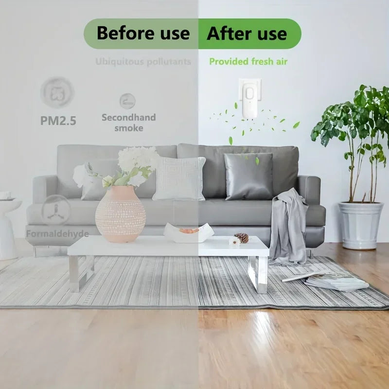 Negative Ion Purifier Purifier plug for home use to remove smoke and toilet odors Suitable for Bathroom Kitchen - AMULET RING STORE