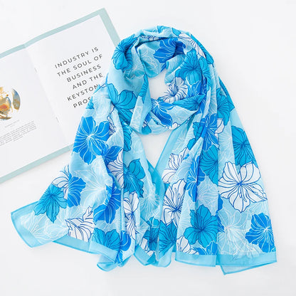NEW Print Chiffon Hijab Scarf Shawl Fashion Islamic Muslim Scarves Wraps Women Echarpe Breathable Foulard Hijabs - AMULET RING STORE