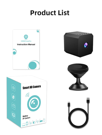 1080P Mini WiFi Camera F1 Wireless Remote Monitor Loop Recording Camera Security Protection Smart Home surveillance camera - AMULET RING STORE