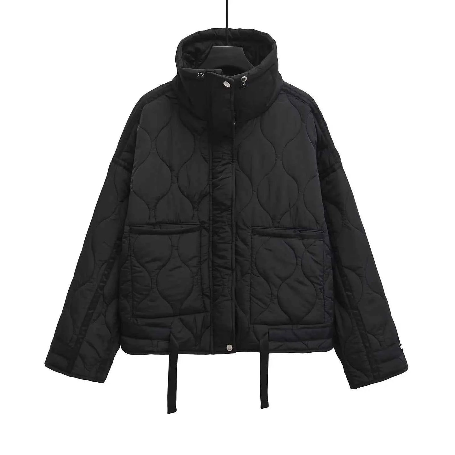 Padded Coat American Retro High Neck Parkas Warm Woman Winter Coats Winter Parkas For Women Elegant Luxury Women's Coat