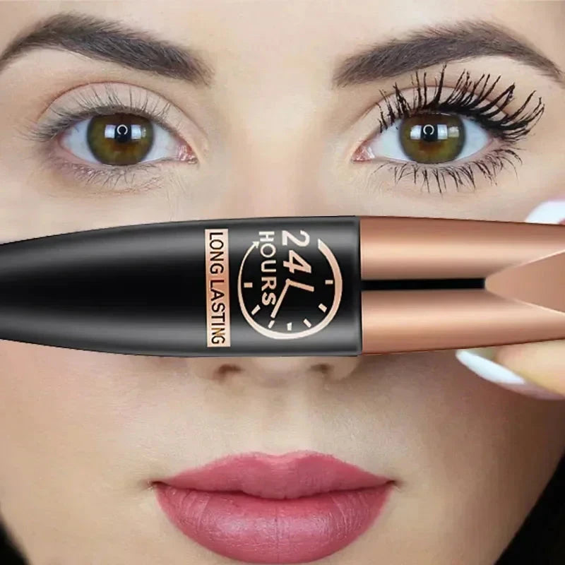 5D Waterproof Mascara Lengthens Eyelashes Extension Black Silk Fiber Mascara Female Makeup Cosmetic Waterproof Mascara - AMULET RING STORE