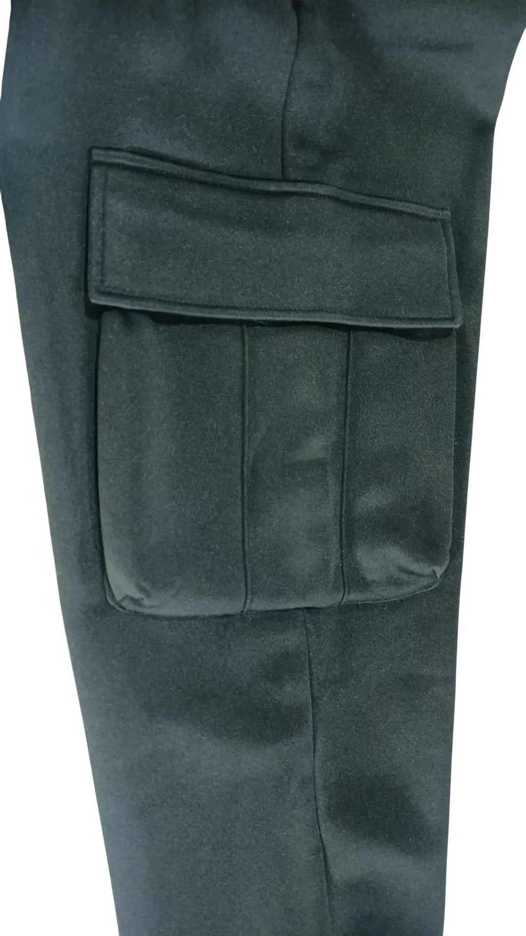 New autumn and winter velvet men's casual overalls multi-pocket pants large size sports casual trousers