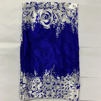 Nigerian Silk Fabrics French Lace Tulle Scarf Burnt-Out Silk Dirac African Fabrics