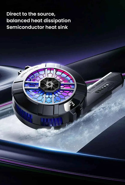 Mobile Phone Semiconductor Cooler "6"Shaped Semiconductor Cooling Fan Radiator for IOS Android SL33 Back-clip Magnetic Heat Sink