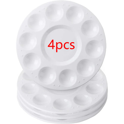 2/4/8/15/50Pcs Paint Tray Palettes, Plastic Paint Pallets for Students to Paints on School Project or Art Class - AMULET RING STORE