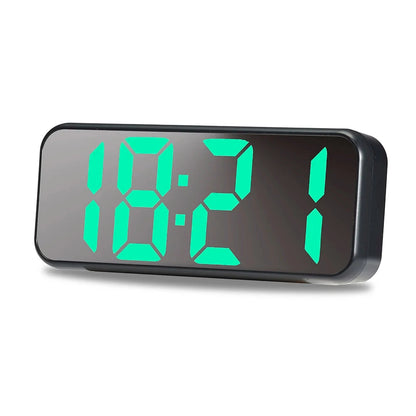 Car LED Digital Alarm Clock Hanging/Standing Electronic Clock Temperature/Date Display Boarderless Wall-mounted Clock USB