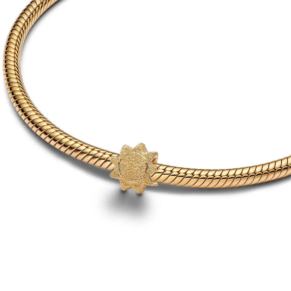 New Mini Series Charm Sun Horseshoe Clover Butterfly Mushroom Beads Fit Original Pan Bracelet DIY Women Jewelry Christmas Gifts - AMULET RING STORE