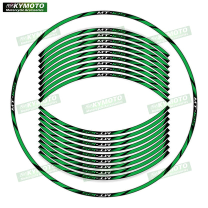 For Yamaha MT-125 MT125 motorcycle 17 inch front and rear wheel stickers modified waterproof reflective wheel rim stickers