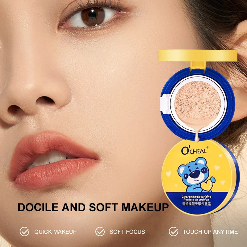 OCHEAL Natural Moisturizing Liquid Foundation Concealer BB Cream Air Cushion Whitening Oil-control Makeup Cosmetics BB Cream - AMULET RING STORE