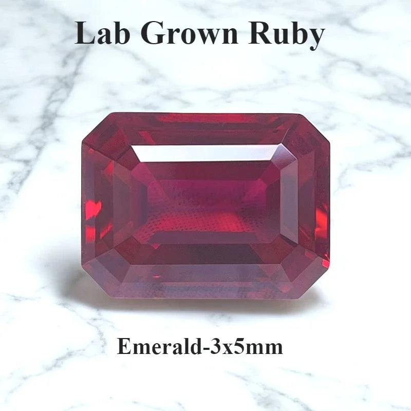 Lab Grown Ruby Pigeon Blood Red Color For Jewelry Diy Making Main Materials Selectable Certificate