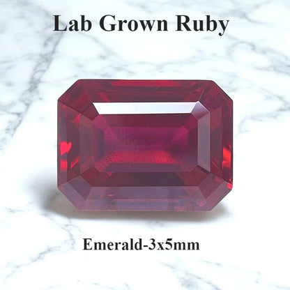 Lab Grown Ruby Pigeon Blood Red Color For Jewelry Diy Making Main Materials Selectable Certificate