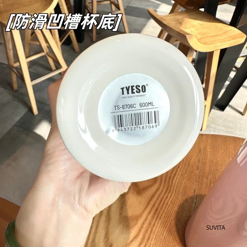 Tyeso Stainless Steel Thermos Water Bottle Portable Sport Vacuum Flask Keeps Cold and Heat Thermal Mug Insulated Car Tumbler Cup - AMULET RING STORE