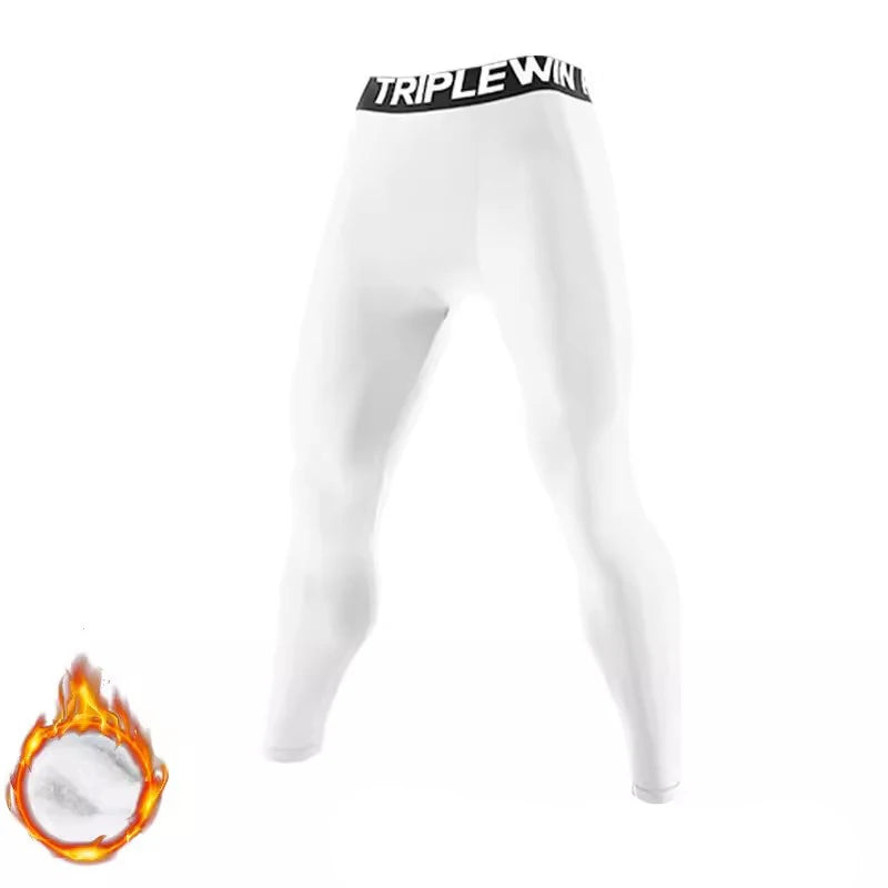 Spring Autumn Men Women Running Tights GYM Pants Exercise Basketball Football Soccer Fitness Sport Long Fleece Thermal Legging 8