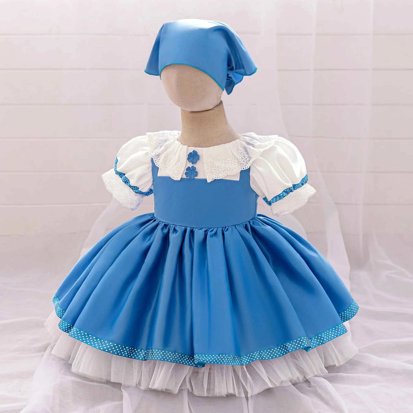 Masha and Bear Maid Costume for Baby Girls Lolita Christmas Costumes 1st Birthday Party Princess Dresss Bow Wedding Kids Clothes