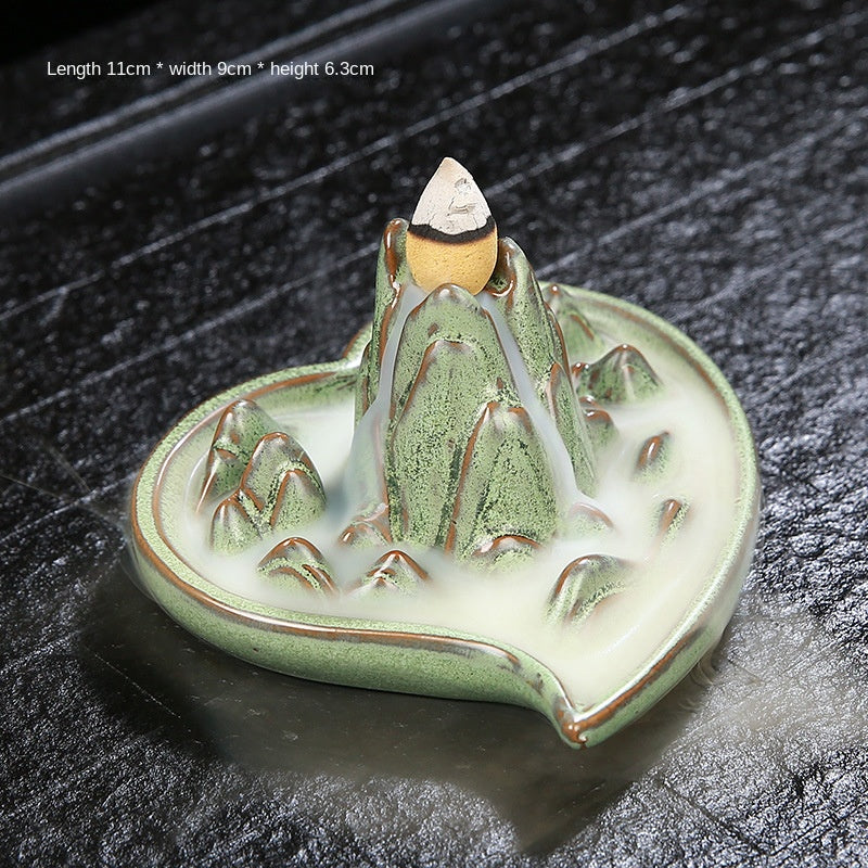 Backflow Incense Burner Ceramic Incense Burner Incense Burner Incense Utensils Tea Ceremony Zen Home Creative Small Ornaments - AMULET RING STORE