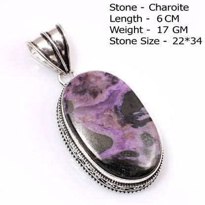 Genuine Labradorite Antique  Pendant Hand Made Women Jewelry Gift