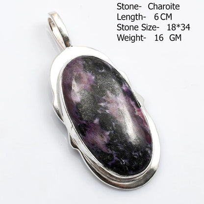 Genuine Moonstone Rose Quartz Pyrite Azurite  Pendant