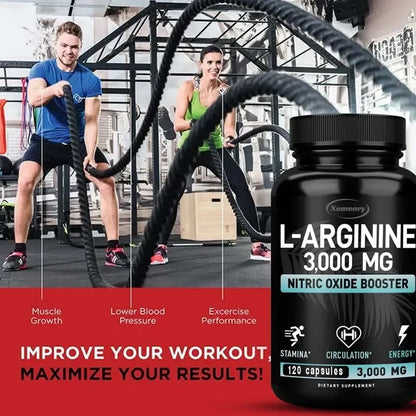 L-Arginine Supplement Boost Endurance -Increase for Energy, Strength,Vascular and Endurance Support During Exercise | Muscle Mas - AMULET RING STORE