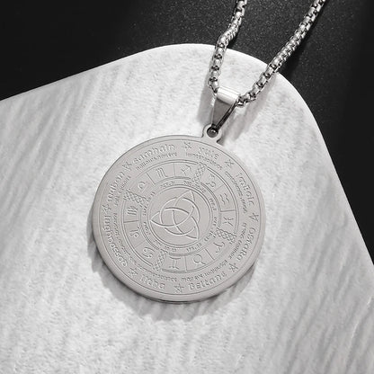 Exquisite Stainless Steel 7 Archangel Seal Necklace