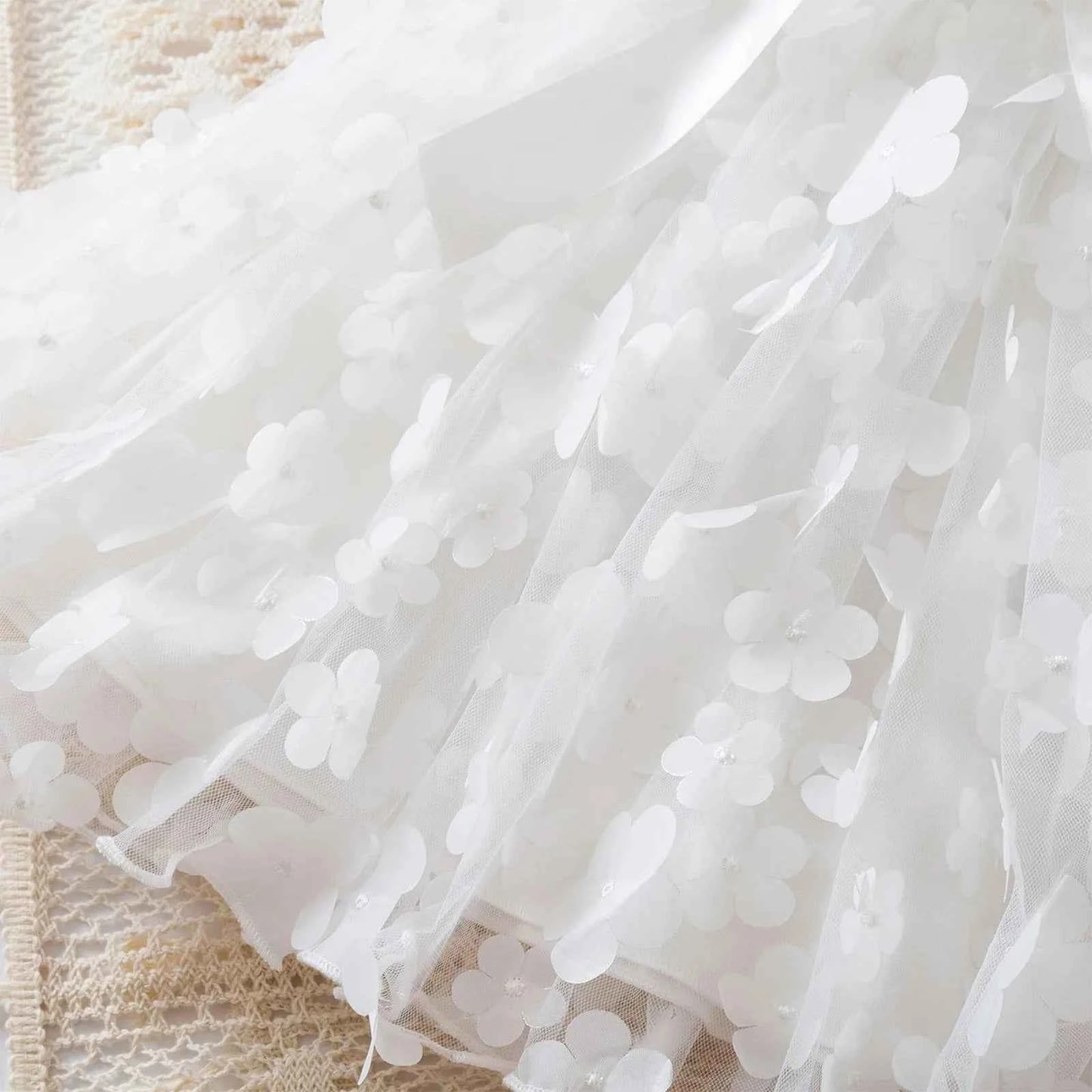 Toddler Baby Girls Clothes Elegant Floral Print Tulle Dress Summer Kids Princess Party Birthday Dress Butterfly Solid Mesh Dress