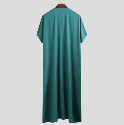 2025 New Muslim Gown! Middle Eastern Arabic Dubai Style Men's Robe, Malaysian Shirt-style Ethnic Clothing