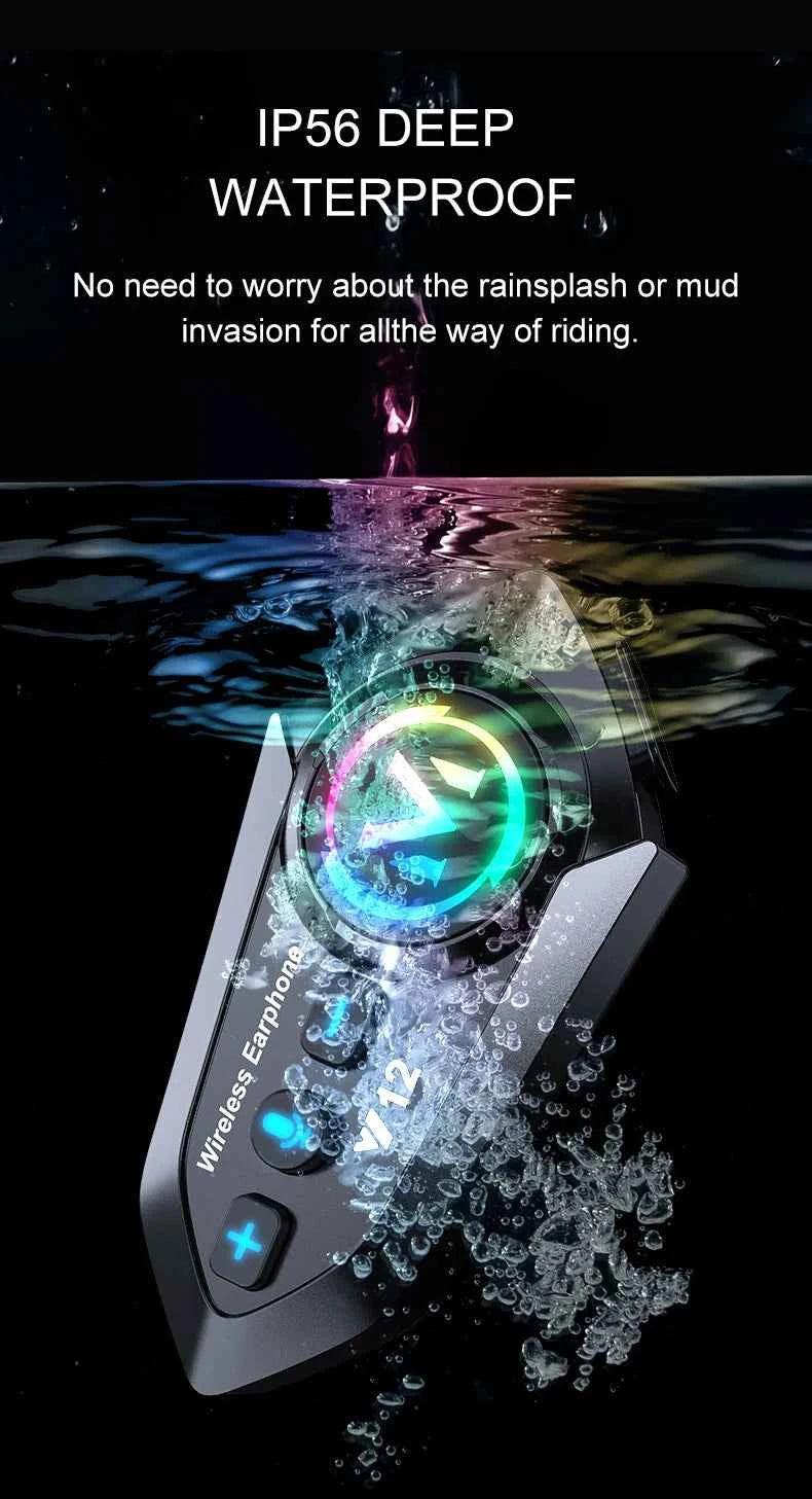 Bluetooth 5.4 Helmet Headset Wireless Hands-free Call Phone Kit Motorcycle Waterproof Earphone MP3 Music Player Speaker for Moto