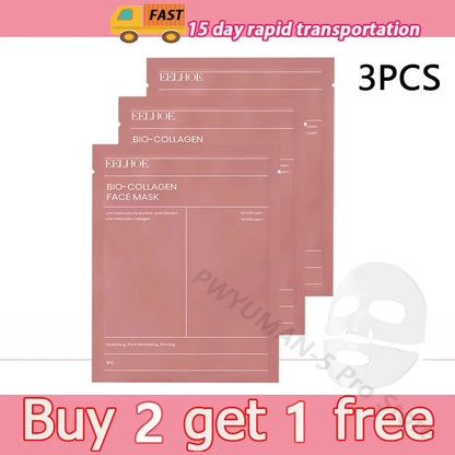 1/3/5/10PCS Bio Collagen Face Mask Shrink Pores Deep Hydrating Overnight Mask Moisturizing Refreshing Brightening Face Skin Care - AMULET RING STORE