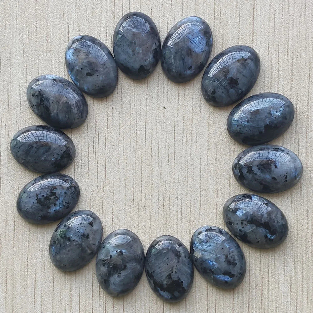 Fast shipping 20pcs/lot Wholesale 18x25mm 2022 hot sell natural stone mixed Oval CAB CABOCHON teardrop beads for jewelry making - AMULET RING STORE