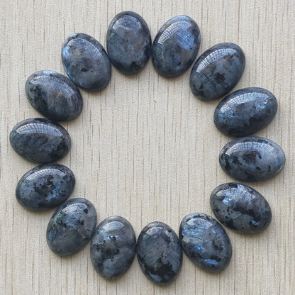 Fast shipping 20pcs/lot Wholesale 18x25mm 2022 hot sell natural stone mixed Oval CAB CABOCHON teardrop beads for jewelry making - AMULET RING STORE