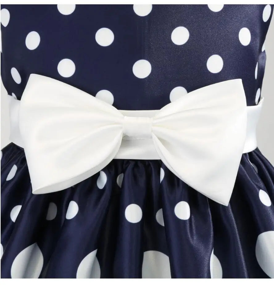 Summer Girls Rose Print Dress Princess Wedding Birthday Party Frocks Satin Children Vestidos Dresses For Girl Christmas Clothing